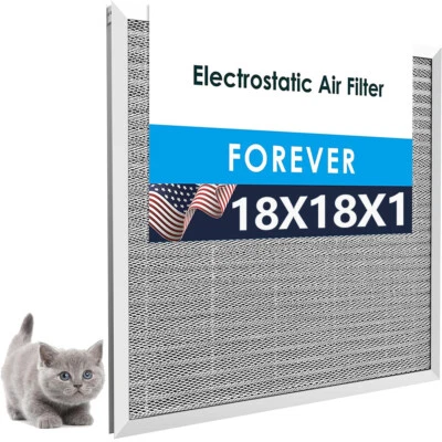 18x18 Electrostatic Air Filter 5 Layers Washable Aluminum AC/HVAC Furnace Filter - Image 1 of 4