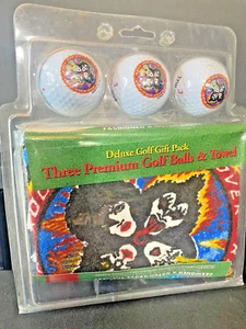 KISS GOLF BALLS & TOWEL GIFT SET ROCK AND ROLL OVER UNUSED *DAMAGED BOX* - Picture 1 of 5