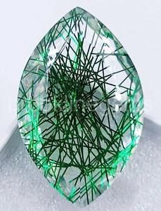 219.65 CT Marquise Cut Green Rutilated Quartz EGL Certified Loose Gemstone 5JRO - Picture 1 of 8