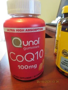 Qunol CoQ10 Gummies 60 Count w/ Ultra-High Absorption Vegan & Gluten Free Orange - Picture 1 of 1