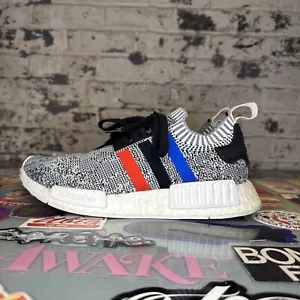 Adidas NMD R1 Primeknit Tri Color White Size 8.5 Used BB2888 - Picture 1 of 8