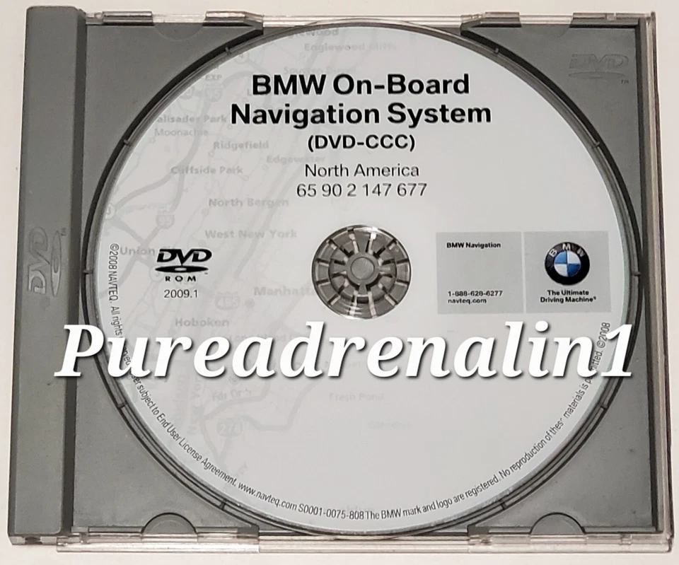 2004 2009 BMW 6 Series 645Ci 645Cic 650i GPS Navigation DVD U.S Canada Map OEM - Image 1 of 1
