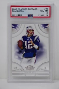 2008 Donruss Threads #23 Tom Brady Patriots ๐ฅ PSA GEM MINT 10 - Picture 1 of 4