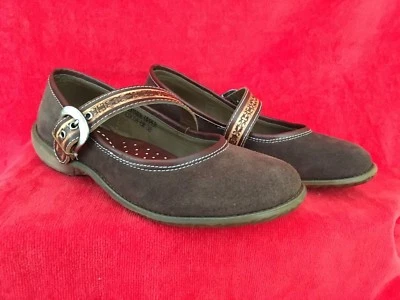WOMEN  NEW    SPRING STEP BROWN SUEDE MARY JANE  LEATHER UPPER SHOES SIZE  US 7 - Image 1 of 4