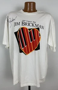 Camiseta De Colección 1997 Jim Brickman Gira de Conciertos XL Autografiada Piano Música EE. UU. - Imagen 1 de 11