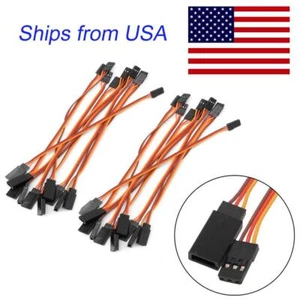20pcs 10cm 100mm Male to Female JR Plug RC Servo Extension Lead Wire Cable  - Picture 1 of 6