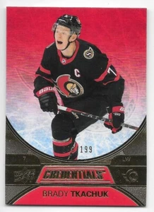 21/22 UPPER DECK CREDENTIALS RED PARALLEL #46 Brady Tkachuk #8/199 - Picture 1 of 1