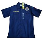 Boy Scouts of America Uniform Blue Shirt Youth Med UPF 40+ Coastal Georgia Patch