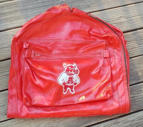 Vintage Arkansas Razorbacks Zippered Garment Bag Red Hogs Deluxe Beautiful Cover