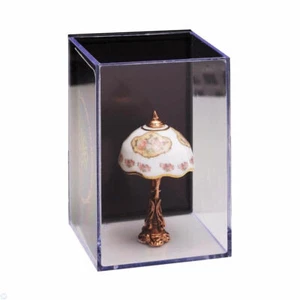 Porcelana Reutter - Lámpara en miniatura para casa de muñecas que no funciona en diseño clásico de rosa - Imagen 1 de 2