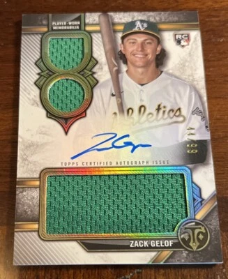 ZACK GELOF 2024 Topps Triple Threads RC Triple Relic AUTO #44/99 Oakland A’s - Image 1 of 2