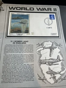 World War 2 Zaso Silk Cachet FDC V-1 Bombs Land In England 1982 - Picture 1 of 3