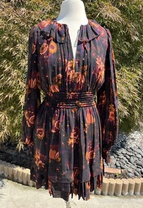 Ulla Johnson Adara Ruffled Silk Floral Print Mini Dress - Picture 1 of 5