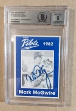  1982 ANCHORAGE GLACIER PILOTS #1 MARK MCGWIRE AUTOGRAPH BAS AUTHENTIC 8 AUTO