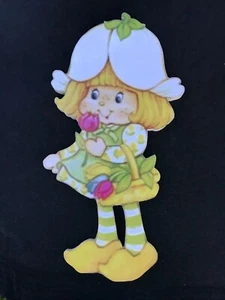 vintage style Strawberry Shortcake Mint Tulip Wooden hand made plaque sign cut - Picture 1 of 4