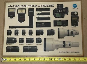 DE COLECCIÓN MINOLTA MAXXUM 9000 Foto al por menor SIGNO DE TIENDA Encimera Exhibición Anuncio - Imagen 1 de 16