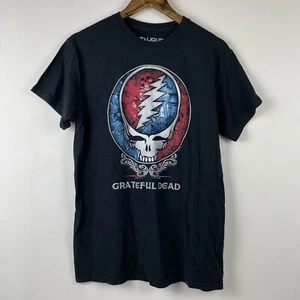 Camisa Y2K Grateful Dead Azul Líquido Para Hombres Mediana Negra Rock Folk Blues 2004 De Colección - Imagen 1 de 9