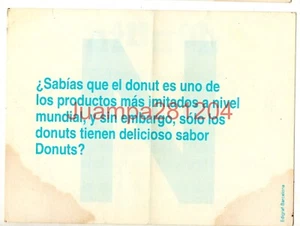 SABIAS QUE...? LETRA N CROMO BICI-DONUTS 1993 DONUTS SUCIEDAD PINTADO BOLIGRAFO - Imagen 1 de 2