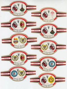 Endspiel Europapokal Champions League 14 Zigarrenbandarolen ab 1956 - Bild 1 von 2