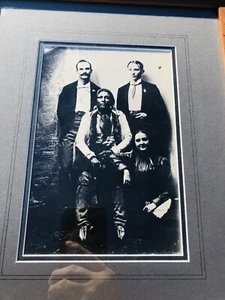 Antikes Original Indianer gerahmtes Foto - Bild 1 von 6