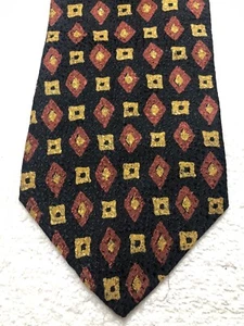 HUGO BOSS MENS TIE BLACK WITH GOLD YELLOW 4 X 60 - Picture 1 of 4