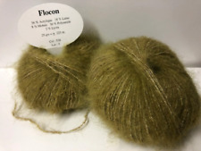 lot de 10 Pelotes de laine mohair vert olive 538/ fabriqué en France
