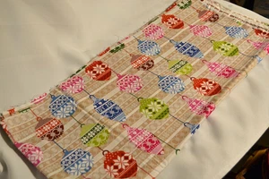 Ornament Pattern Holiday Fabric Cotton/Cotton Blend Approx 2 yds - Picture 1 of 2
