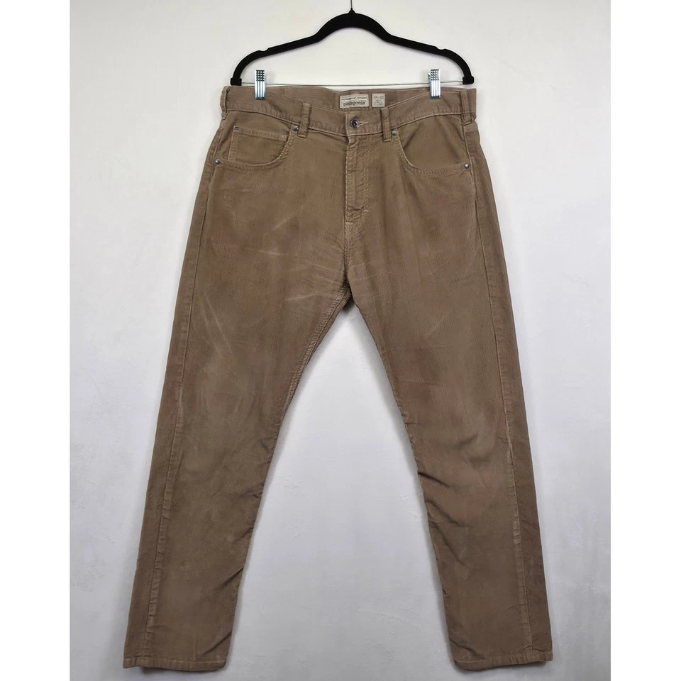 Patagonia Pants Mens 34x32 Brown Straight Fit Corduroy Organic Cotton Classic - Image 1 of 4