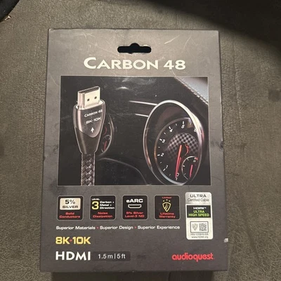 AudioQuest Carbon 48 8K-10K 48Gbps HDMI Cable (1.5 meters) Brand New - Image 1 of 3