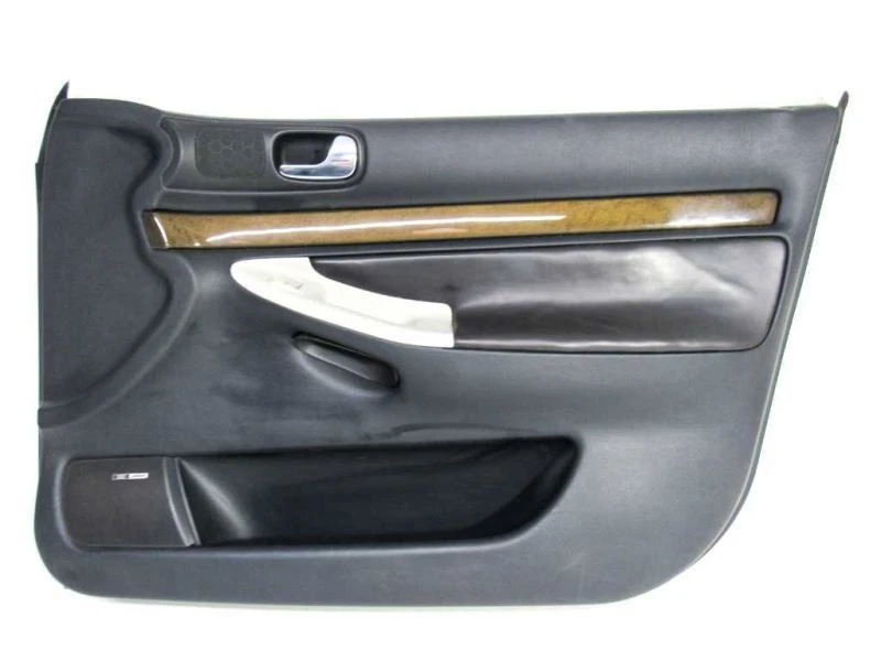 00-02 Audi B5 A4 S4 Panel de moldura de puerta del lado del pasajero delantero derecho cuero negro con E Foto 1 de 4