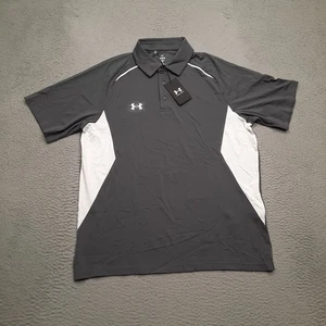 Under Armour Title Golf Polo Herren Large grau weiß kurzarm 1383263-025 - Bild 1 von 10