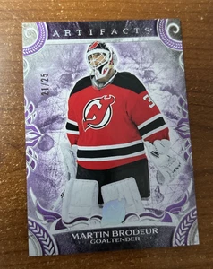 Artefactos de hockey Martin Brodeur púrpura 21/25 2024-25 cubierta superior - Imagen 1 de 3
