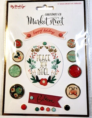 Brads y frases decorativas de Navidad en la calle Market Believe Holiday Spirit Foto 1 de 3