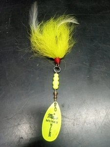 Mepps #5 Aglia Musky Killer Spinner Esca Lama Verde Muschiato Singolo Alto - Usato - Foto 1 di 8