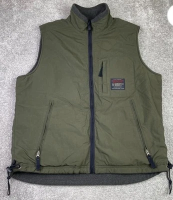 Chaleco reversible Abercrombie & Fitch para hombre XL verde bolsillos con cremallera senderismo al aire libre Foto 1 de 4