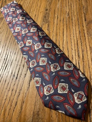 Vintage EUC Hanover St. Tie Works Ltd. Geometric Silk Tie USA Necktie - Image 1 of 4