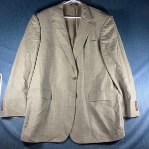 Brooks Brothers Men's Blazer Size 46 Beige Houndstooth Suit Jacket Wool Blend - Picture 1 of 12