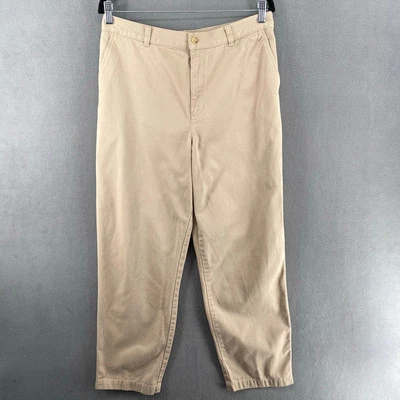Vintage Ralph Lauren Chinos Womens 12 Petite Preppy Casual Khaki Neutral Basic - Image 1 of 4