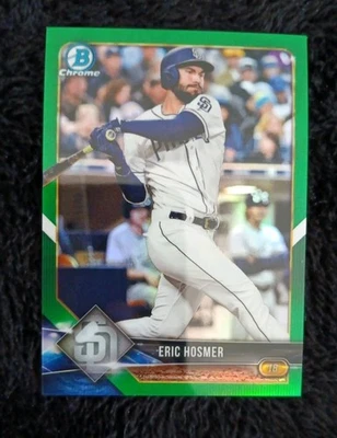 2018 Bowman Chrome Green Refractor /99 Eric Hosmer #82 - Image 1 of 2