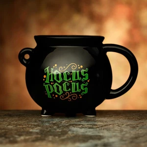 Hocus Pocus Black Witches Cauldron Mug 550ml Ceramic Halloween Cup Drinkware - Picture 1 of 4