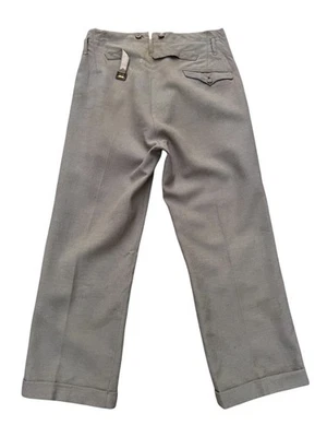 1950s European Military Officer Gabardine Wool Trousers True Vintage - Image 1 of 4