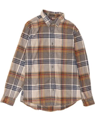 EDDIE BAUER Mens Slim Fit Flannel Shirt Medium Multicoloured Check Cotton AT06 - Image 1 of 3