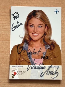 Nadine Arents - Rote Rosen - Autogrammkarte original signiert - #45304 - Bild 1 von 1