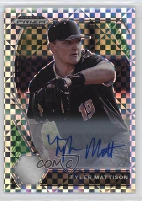 2021 Panini Prizm Draft Picks Power Plaid /17 Tyler Mattison #PDP104 Auto - Image 1 of 2