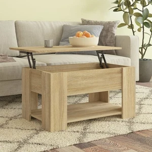 Coffee Table Sonoma Oak Engineered Wood 31.1 x 19.3 x 16.1 in - Picture 1 of 8