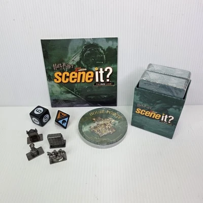 Harry Potter Scene It? 2nd Edition DVD 4 Metal Tokens 2 Die Dice Cards NEW - Image 1 of 4