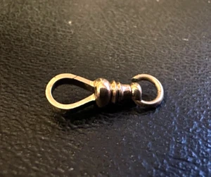 VINTAGE 14K MASSIV GOLD HUND CLIP VERSCHLUSS FÜR TASCHENUHR, 1,8gr - Bild 1 von 2