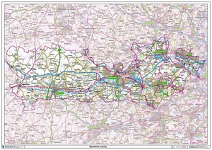 Berkshire Ceremonial County Map - County Map of Berkshire - Picture 1 of 5