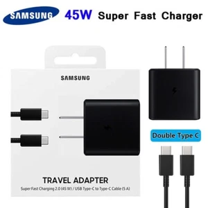 Original Samsung 45W Cargador Super Rápido Adaptador PD Cable Galaxy S22 S21 + Ultra - Imagen 1 de 19