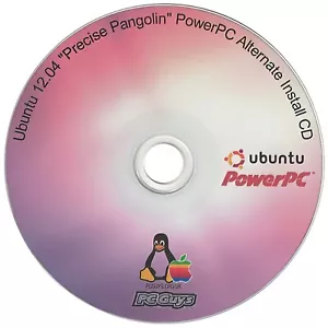 Ubuntu 12.04 Precise Pangolin PowerPC Alternate CD Apple Mac G4 G5 iMac - Picture 1 of 1